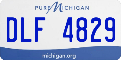 MI license plate DLF4829