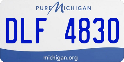 MI license plate DLF4830