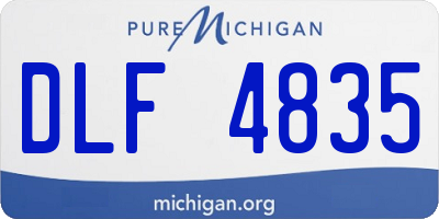 MI license plate DLF4835