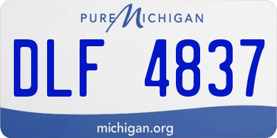 MI license plate DLF4837