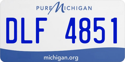 MI license plate DLF4851