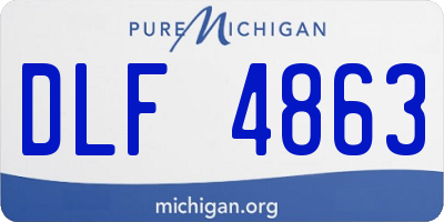 MI license plate DLF4863