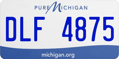 MI license plate DLF4875