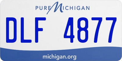 MI license plate DLF4877