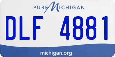 MI license plate DLF4881