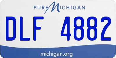MI license plate DLF4882