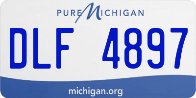 MI license plate DLF4897