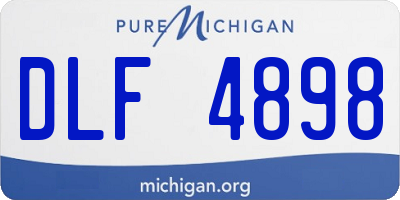 MI license plate DLF4898