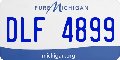 MI license plate DLF4899