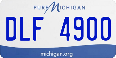 MI license plate DLF4900