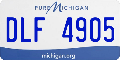 MI license plate DLF4905