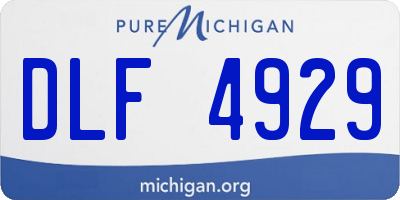 MI license plate DLF4929