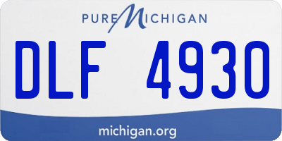 MI license plate DLF4930