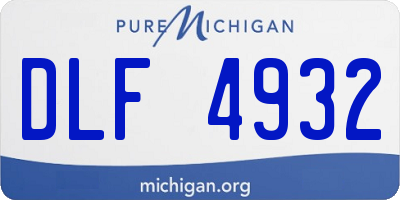 MI license plate DLF4932