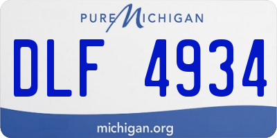 MI license plate DLF4934