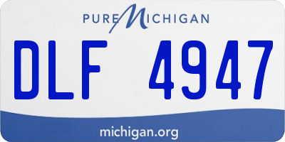 MI license plate DLF4947