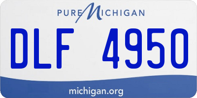 MI license plate DLF4950