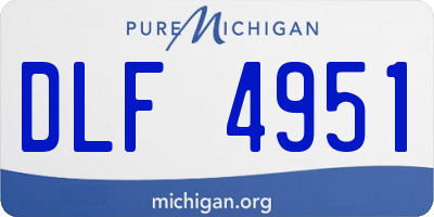 MI license plate DLF4951