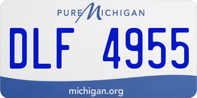 MI license plate DLF4955