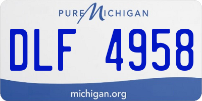 MI license plate DLF4958