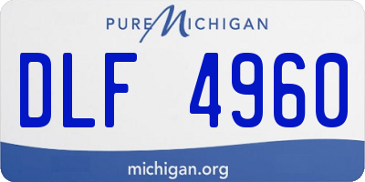 MI license plate DLF4960