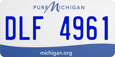 MI license plate DLF4961