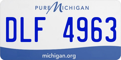 MI license plate DLF4963
