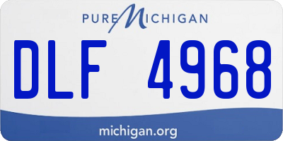 MI license plate DLF4968