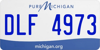 MI license plate DLF4973