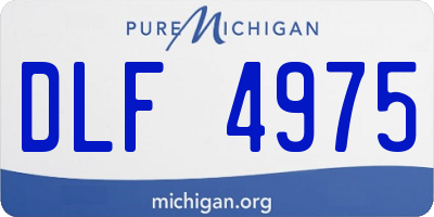 MI license plate DLF4975