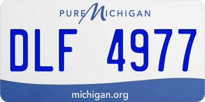 MI license plate DLF4977