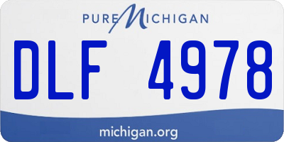 MI license plate DLF4978