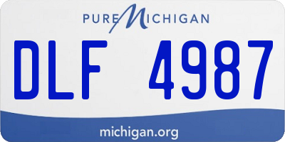 MI license plate DLF4987
