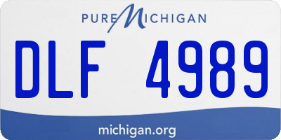 MI license plate DLF4989