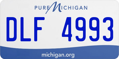 MI license plate DLF4993
