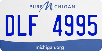 MI license plate DLF4995