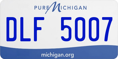 MI license plate DLF5007