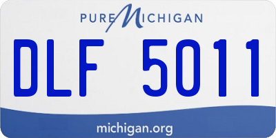 MI license plate DLF5011