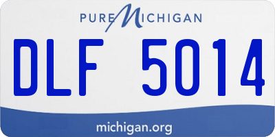 MI license plate DLF5014