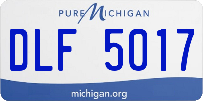 MI license plate DLF5017