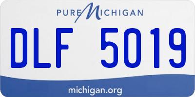 MI license plate DLF5019