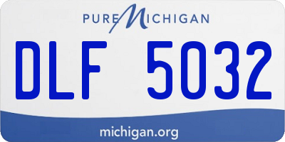 MI license plate DLF5032