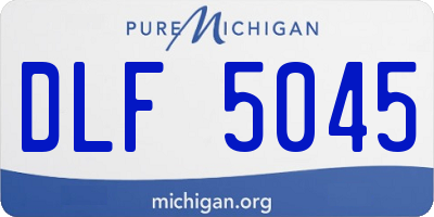 MI license plate DLF5045