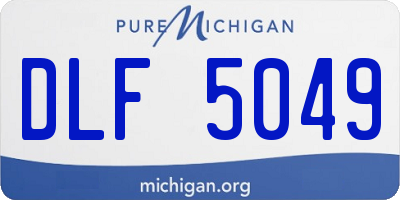 MI license plate DLF5049