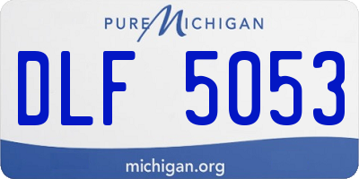MI license plate DLF5053