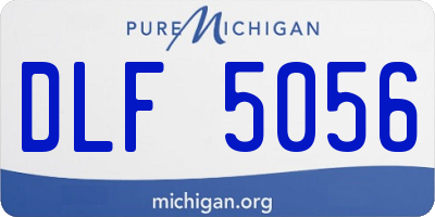 MI license plate DLF5056