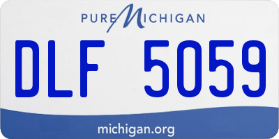MI license plate DLF5059