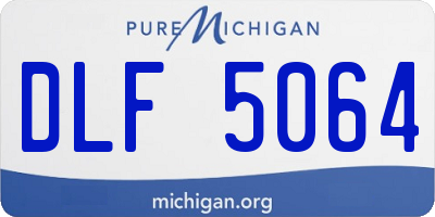 MI license plate DLF5064