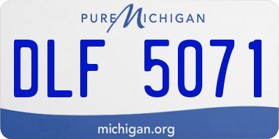 MI license plate DLF5071