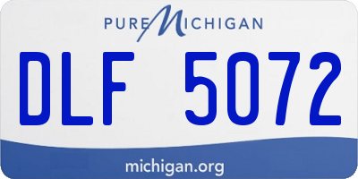 MI license plate DLF5072